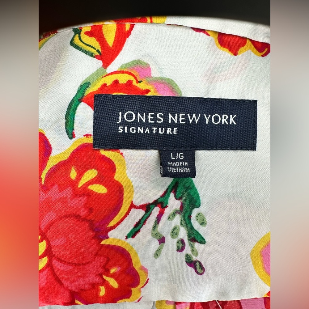 Jones‎ New York Floral Button-Down Blouse - Size L - Picture 6 of 6
